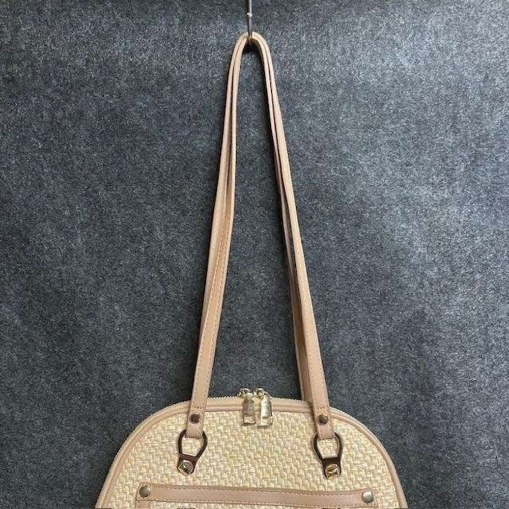 Woven Straw Beige Shoulder Bag Womens Handbag Purse Wicker Tote - Picture 2 of 10